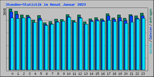 Stunden-Statistik im Monat Januar 2023
