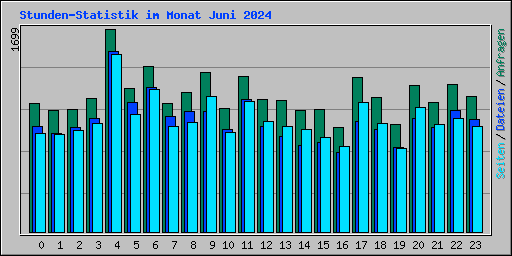 Stunden-Statistik im Monat Juni 2024