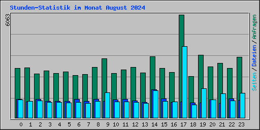 Stunden-Statistik im Monat August 2024