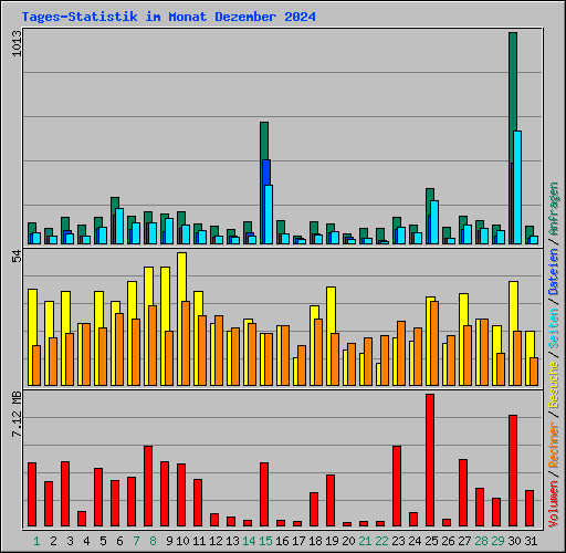 Tages-Statistik im Monat Dezember 2024