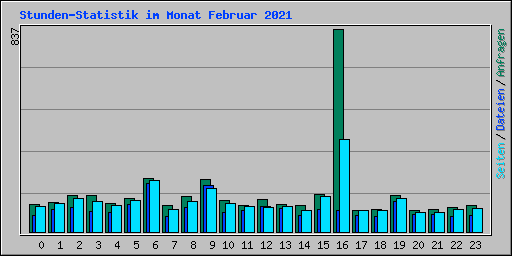 Stunden-Statistik im Monat Februar 2021