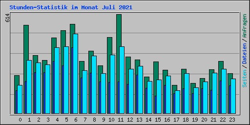 Stunden-Statistik im Monat Juli 2021