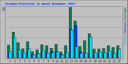 Stunden-Statistik im Monat November 2024