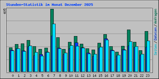 Stunden-Statistik im Monat Dezember 2025