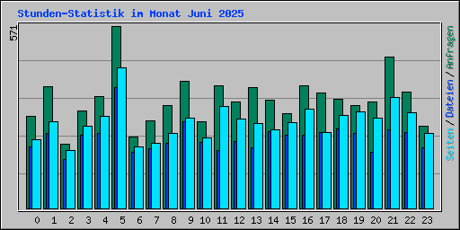 Stunden-Statistik im Monat Juni 2025